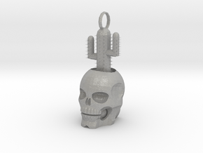 2.5 cm Skull Cactus Pendant in Aluminum