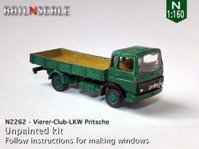 Vierer-Club-LKW Pritsche (N 1:160) in Gray Fine Detail Plastic