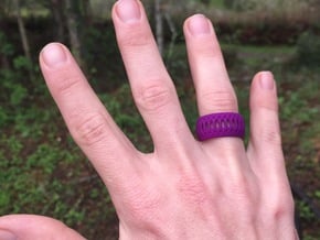 Ring of Rings - 18.5mm Diam in Purple Processed Versatile Plastic