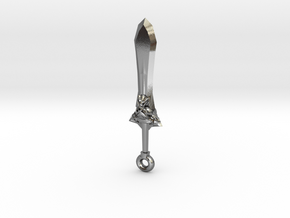 SWORD OF THE DRAGONSTONE PENDANT in Polished Silver