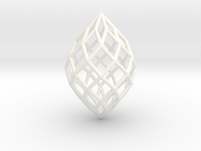 0496 Polar Zonohedron E [8] #001 in White Processed Versatile Plastic