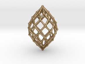 0515 Polar Zonohedron V&E [8] #002 in Polished Gold Steel