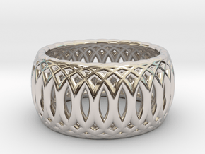 Ring of Rings - 16.6mm Diam in Rhodium Plated Brass