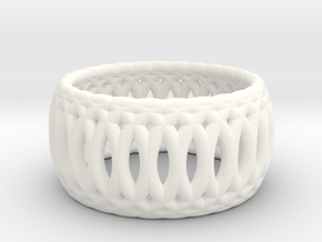 Ring of Rings - 16.1mm Diam in White Processed Versatile Plastic
