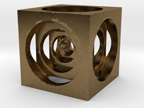 AWESOME CUBE in Natural Bronze