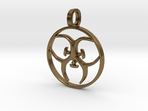 [The 100] (Small) Trigedakru Symbol Pendant in Natural Bronze