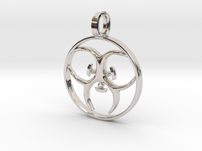 [The 100] (Small) Trigedakru Symbol Pendant in Platinum