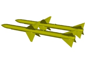 1/18 scale Raytheon AIM-7E Sparrow missiles x 2 in Tan Fine Detail Plastic