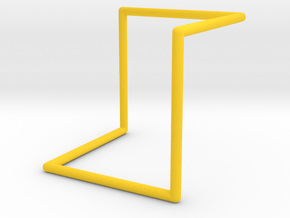 Single Loop Pendant in Yellow Processed Versatile Plastic