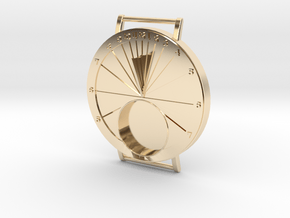 27.75N Sundial Wristwatch For Working Compass in 14k Gold Plated Brass