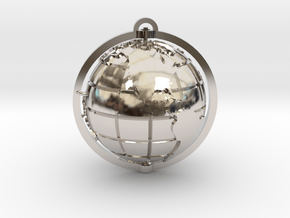 World Pendant in Platinum: Small