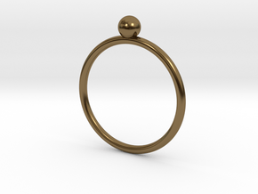 Pearl ring UNIK - size 54 in Polished Bronze
