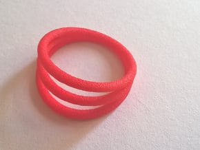 Ring ring Thik - size 52 in Red Processed Versatile Plastic