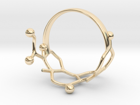 Cortisol Ring Size 8  in 14k Gold Plated Brass