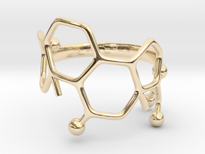 Cortisol Ring - Size 7  in 14k Gold Plated Brass