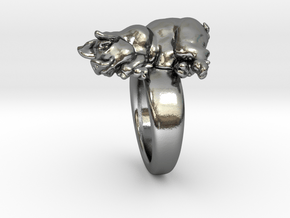Pig Ring (size 10) in Polished Silver