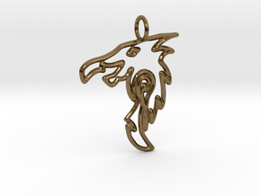 Dragon Pendant in Polished Bronze