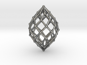 0515 Polar Zonohedron V&E [8] #002 in Polished Silver