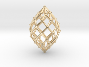 0515 Polar Zonohedron V&E [8] #002 in 14k Gold Plated Brass
