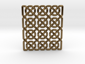 0514 Celtic Knotting - Ibain Grid [p49] in Polished Bronze