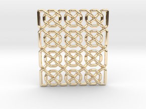 0514 Celtic Knotting - Ibain Grid [p49] in 14k Gold Plated Brass