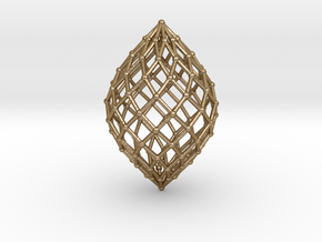  0516 Polar Zonohedron V&E [11] #002 in Polished Gold Steel