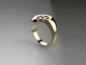 Start and Moon  in 14k Gold Plated Brass