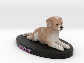 Custom Dog Figurine - Biscuit in Full Color Sandstone