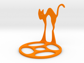 Icelandic Christmas Cat Tealight in Orange Processed Versatile Plastic