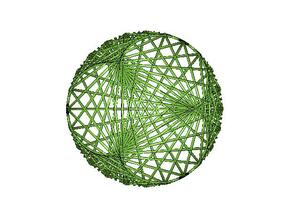 Epicycloid, 3 cusp sphere in Tan Fine Detail Plastic