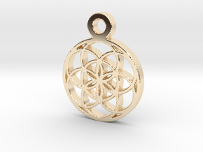 Seed Of Life Pendant in 14k Gold Plated Brass