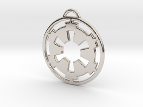 Imperial keychain in Rhodium Plated Brass