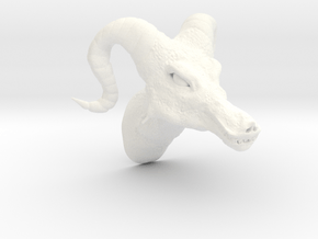 Dragon Head in White Processed Versatile Plastic