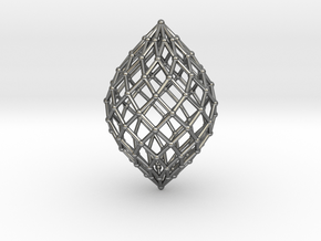  0516 Polar Zonohedron V&E [11] #002 in Fine Detail Polished Silver