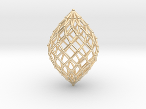  0516 Polar Zonohedron V&E [11] #002 in 14k Gold Plated Brass