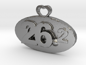 Marathon Medal (customizable date) in Natural Silver