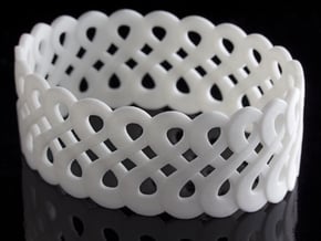 Infinite like loops - Bracelet in White Natural Versatile Plastic