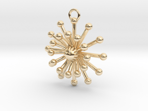 Snowflake Necklace in 14k Gold Plated Brass