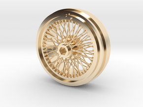 1/8 Wire Wheel Front, with 72 spokes in 14K Yellow Gold