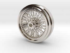 1/8 Wire Wheel Front, with 72 spokes in Rhodium Plated Brass