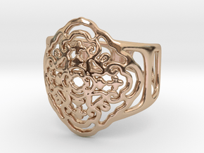 A Ring in 14k Rose Gold Plated Brass