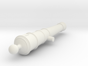 1:24 scale 3/4lb Swivel gun (no handle) in White Natural Versatile Plastic