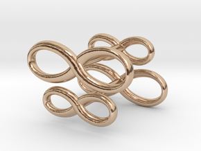 Cufflinks Infinity  Symbol 2x in 14k Rose Gold