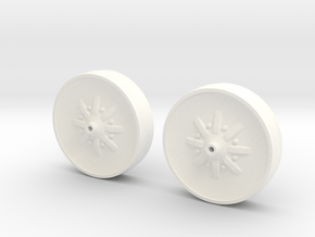 1-16 Ben Hur Trailer Stnd Wheel in White Processed Versatile Plastic