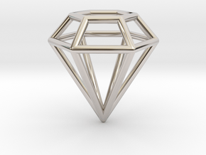 Pendant 'Diamond 3D' in Platinum