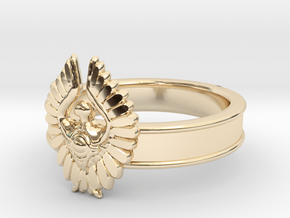 Baneful Bird Ring, Size 8.5 in 14K Yellow Gold