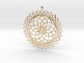 Flower of Life - Pendant 1 in 14k Gold Plated Brass