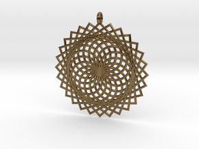 Flower of Life - Pendant 2 in Polished Bronze