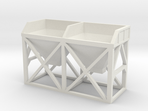 N Scale Concrete Plant Hopper 22mm in White Natural Versatile Plastic