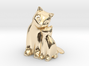 Cuddling Kittens in 14K Yellow Gold